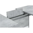 Kép 4/4 - Smart bővíthető asztal Beton szürke - fehér