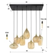 Kép 6/6 - V-SHAPE függesztett lámpa 4+3B
