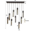 Kép 6/6 - TUBE függesztett lámpa 5+4B