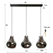 Kép 6/6 - DENT GLASS függesztett lámpa 3B