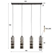 Kép 4/4 - CYLINDER GLASS függesztett lámpa 4B