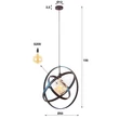 Kép 5/5 - GALAXY függesztett lámpa 1B