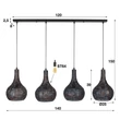 Kép 6/6 - ARMOR CONE függesztett lámpa 4B