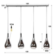 Kép 4/4 - SILVER DROP függesztett lámpa 4B