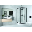 Kép 2/4 - Ívelt fekete szegélyű zuhanykabin 90x90x190 A1211B