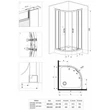 Kép 4/4 - Ívelt fekete szegélyű zuhanykabin 90x90x190 A1211B