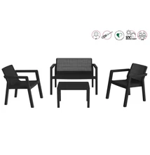 RIVIERA 4 személyes kerti szett szürke RIVIERA 4 személyes kerti szett szürke