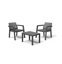 EMILY 2 személyes párna nélküli balkon szett szürke