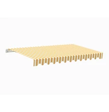 Kézi tekerős napellenző sárga-fehér 295x200