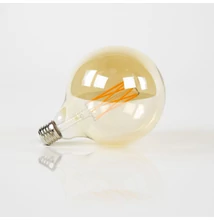 LED izzó G125 12,5 cm borostyán