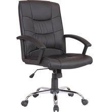 US 02 irodai forgószék krómlábas fekete