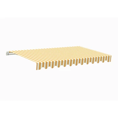Kézi tekerős napellenző sárga-fehér 295x200