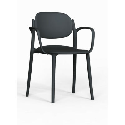 BOY P műanyag karfás szék P110 fekete