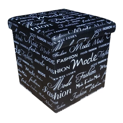 Design tárolós ülőke 38x38 Fashion fekete