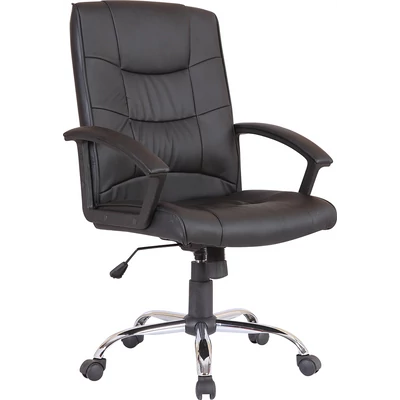 US 02 irodai forgószék krómlábas fekete