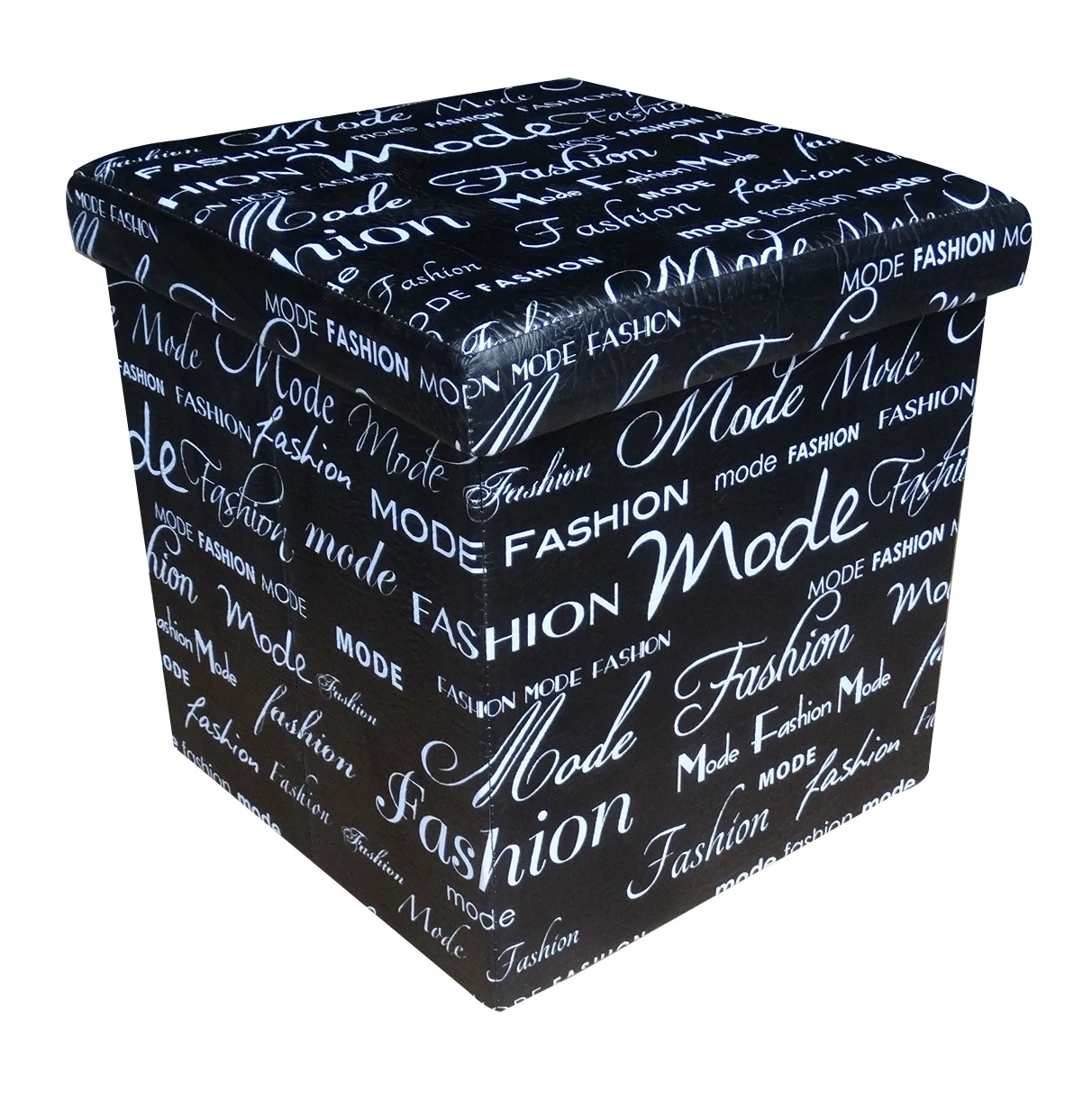 Design tárolós ülőke 38x38 Fashion fekete