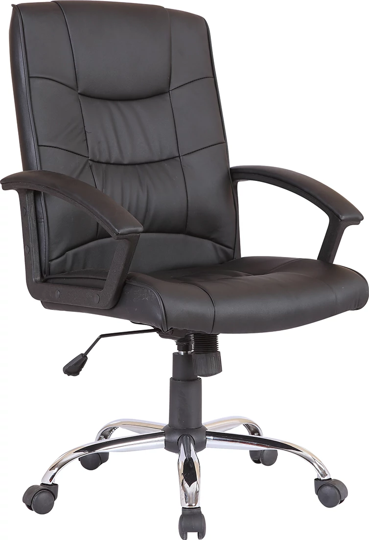 US 02 irodai forgószék krómlábas fekete